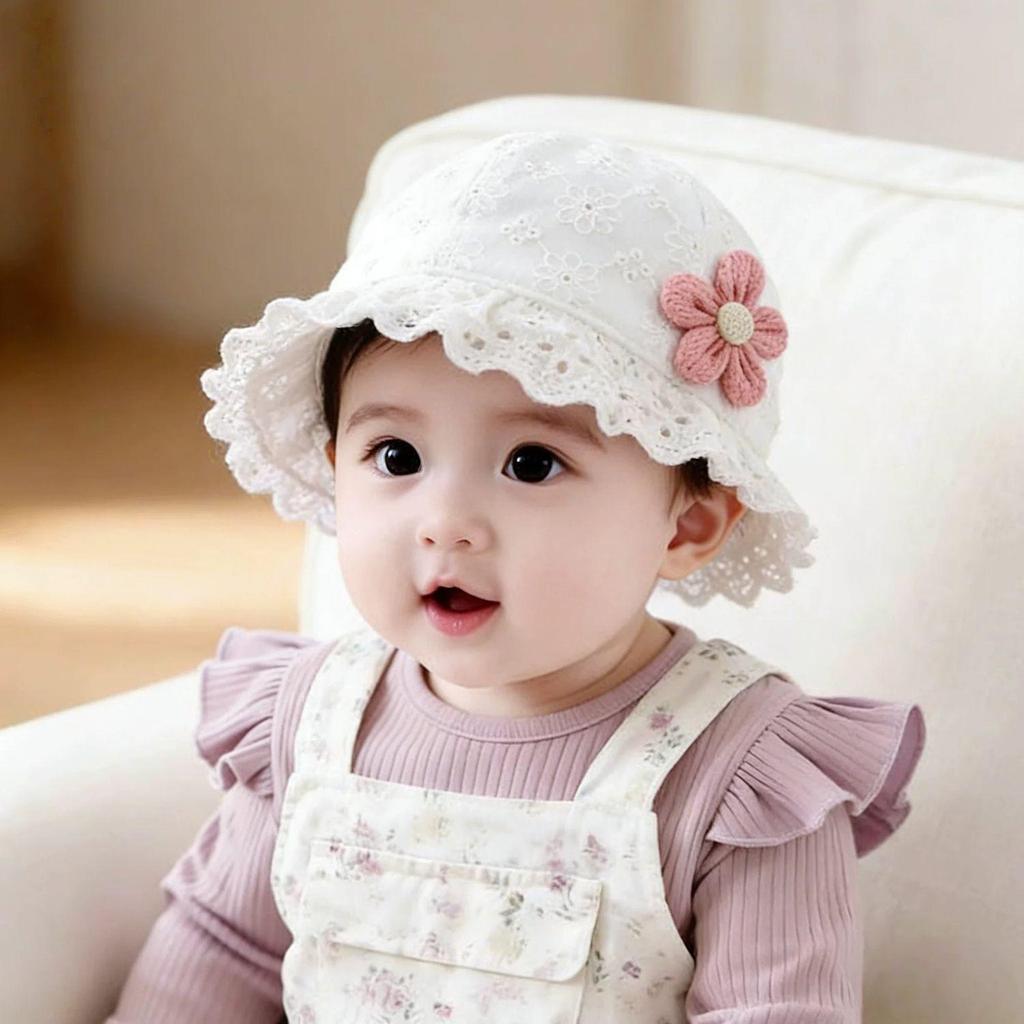 Adjustable Spring/Autumn Sun Protection Baby Girl Bucket Hat