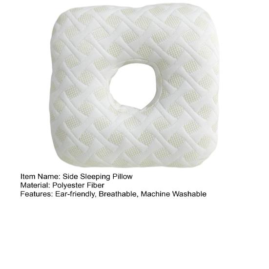Ohrloch-Heilkissen Seitenschlafkissen mit Ohrloch Ergonomisches Maschinenwaschbares Kissen zur Linderung von Ohrenschmerzen Noduläre Chondritis