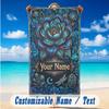 Floral Garden Theme Beach Towel Personalized Custom Name & Text Soft Quick Dry Beach Towel for Swimming Travel