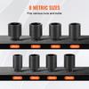 Axle Nut Impact Socket Set 1/2" Drive Deep 12-Point 8PCS Metric Nut Socket
