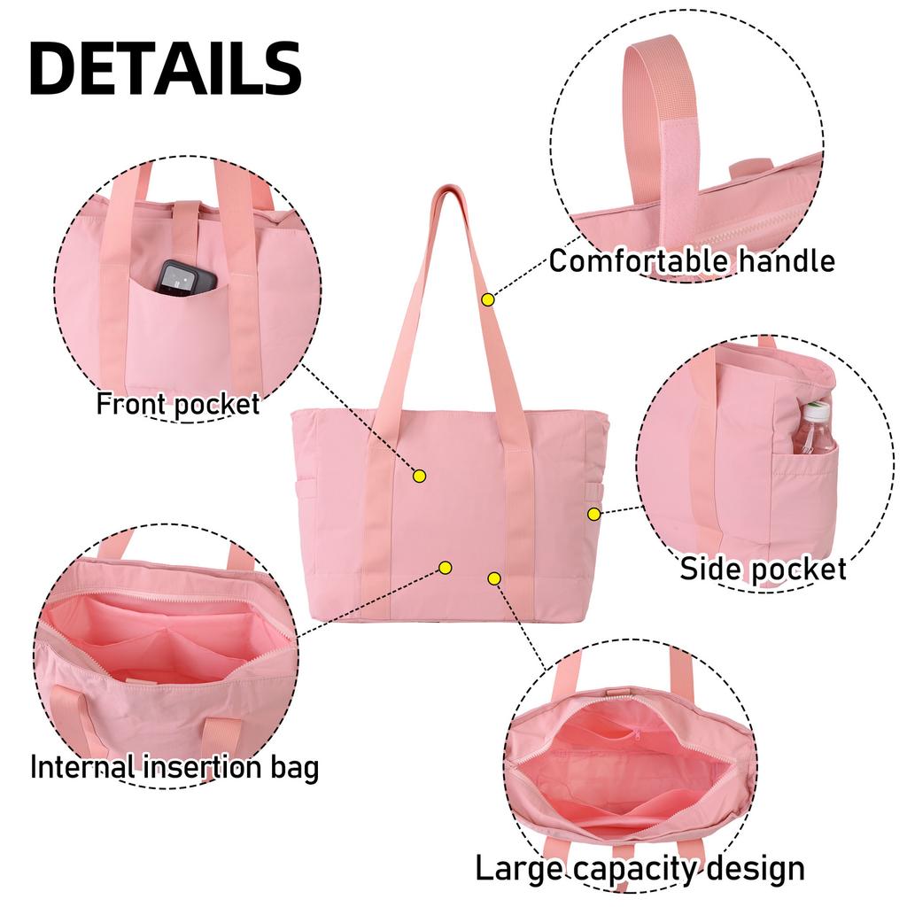 Portable Yoga Fitness Bag Women'S Sports Leisure Travel Large Capacity Shoulder Bag Can Print Tote Bag