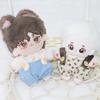 10cm Cotton Doll Clothes - T-shirt & Overalls Set for Plush Toy with Starfish or Normal Body, Universal Replacement.