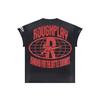 RoughPlay Cross-border European and American Street Tide Brand Hot Diamond Short-sleeved T-shirt Men and Women Versatile Street Hip-hop Heavy Cotton