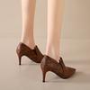 2024 Botas Femininas Women Fashion Sweet High Quality Side Zipper Short Ankle Boots Lady Brand Design Brown Black Boot