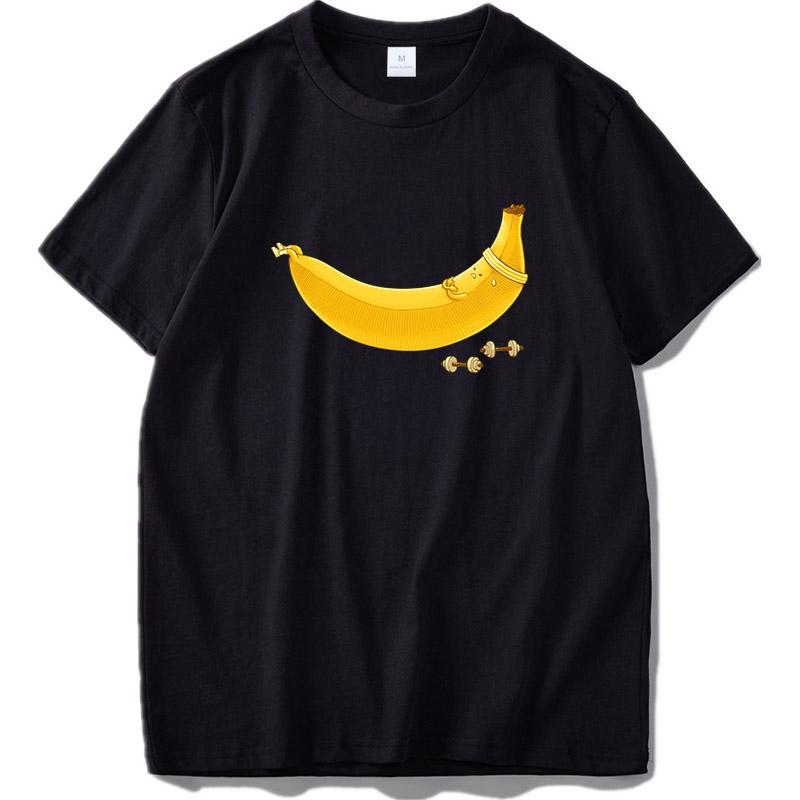 Eu Size 100 Cotton Weightlifting Cartoon Print 100 Cotton Soft Spoof Shirt S
