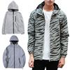 Hooded Fluorescent Men Windbreaker Casual Reflective Hip Hop Jacket Coat Male Clothing