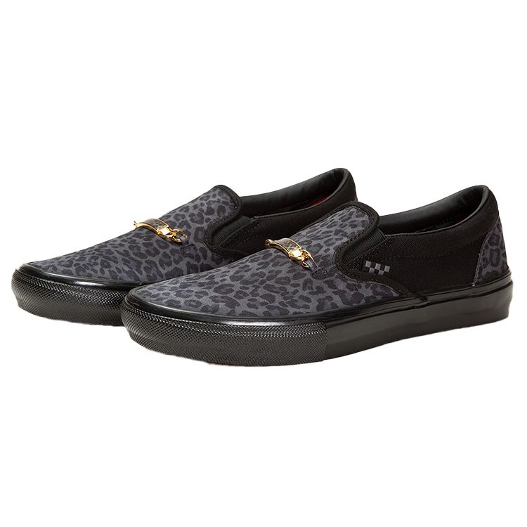 Cher Strauberry x Vans Skate Slip-On Cheetah Unisexové tenisky Černá VN0A5FCA9CY