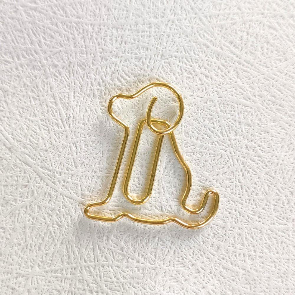 100Pcs Dog Shape Gold Paper Clips Gold Small Paper Clips Cute Paperclips  Note Taking