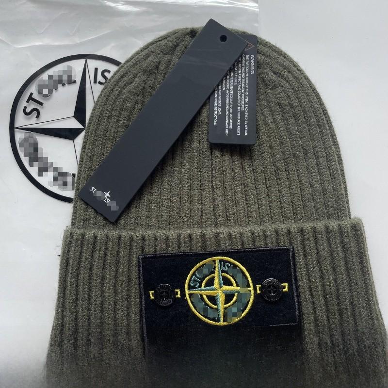 Winter Knitted Hat Outdoor Windproof Cold Proof Compass Decoration Warm Hat