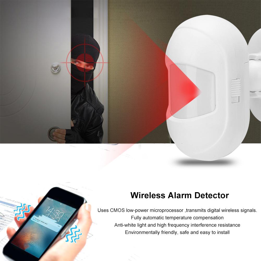 Mini Rilevatore di Movimento PIR Wireless Sensore di Sicurezza Allarme Intelligente Infrarossi per Casa Fabbrica Magazzino