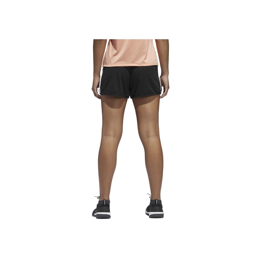 Adidas Striped Logo Print Elastic Casual Shorts Women Shorts Black CV3341