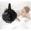 Soft Black Loofah Shower Sponge Exfoliating Bath Ball PE Skin‑friendly Body Scrubber for Glowing Skin Home Dormitory Supplies