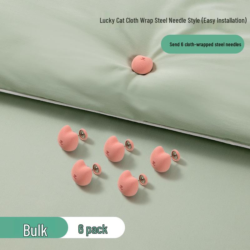 

Lucky Cat Seamless Non-Slip Bed Sheet Fixer - Skin-Friendly, Removable, Thick/Thin Quilt Holder Light Green