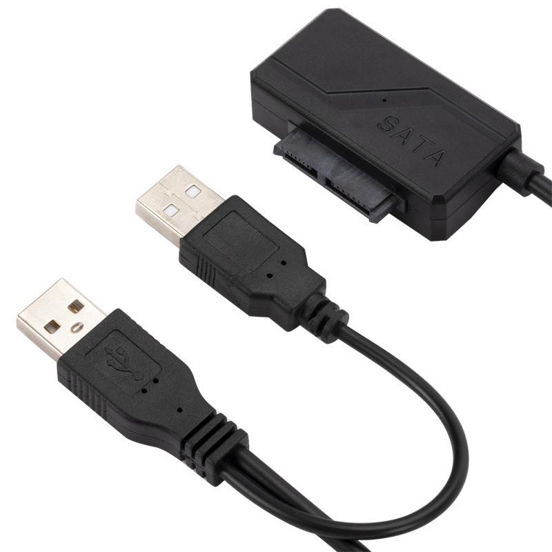 Sata To Usb 2.0 Adapter Cable External Power Cable For Cd/Dvd Rom Slimline Drive