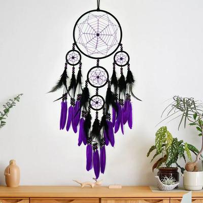 4 Colors Vintage Dream Catcher Feathers Handmade Ornaments Wind Chimes Bedroom Decorations Home Decor Birthday Festival Gifts