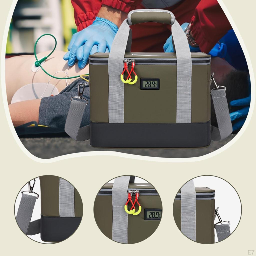 Empty First Aid Bag Emergency Carrying Case Portable Organizer Storage Pouch for Home