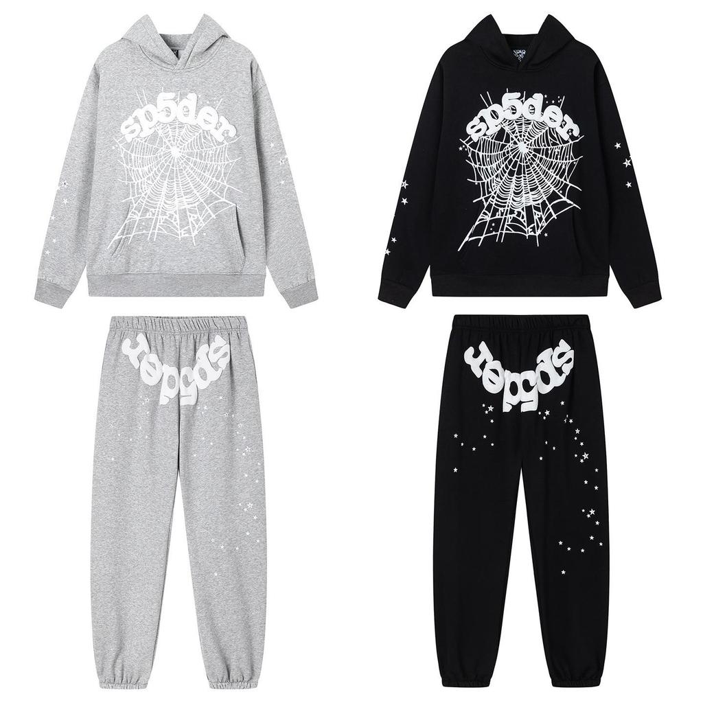 SP5der Spinnenweb Plus Velours Hoodie & Joggingbroek Set - Unisex Trendy Streetwear