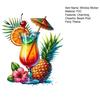 Adesivi Statici per Finestre Estivi Tema Tropicale Cocktail Fiore d'Ananas Adesivi per Finestre Festa in Spiaggia Piscina Vetro Decalcomanie per Casa Ufficio Festa Hawaiana