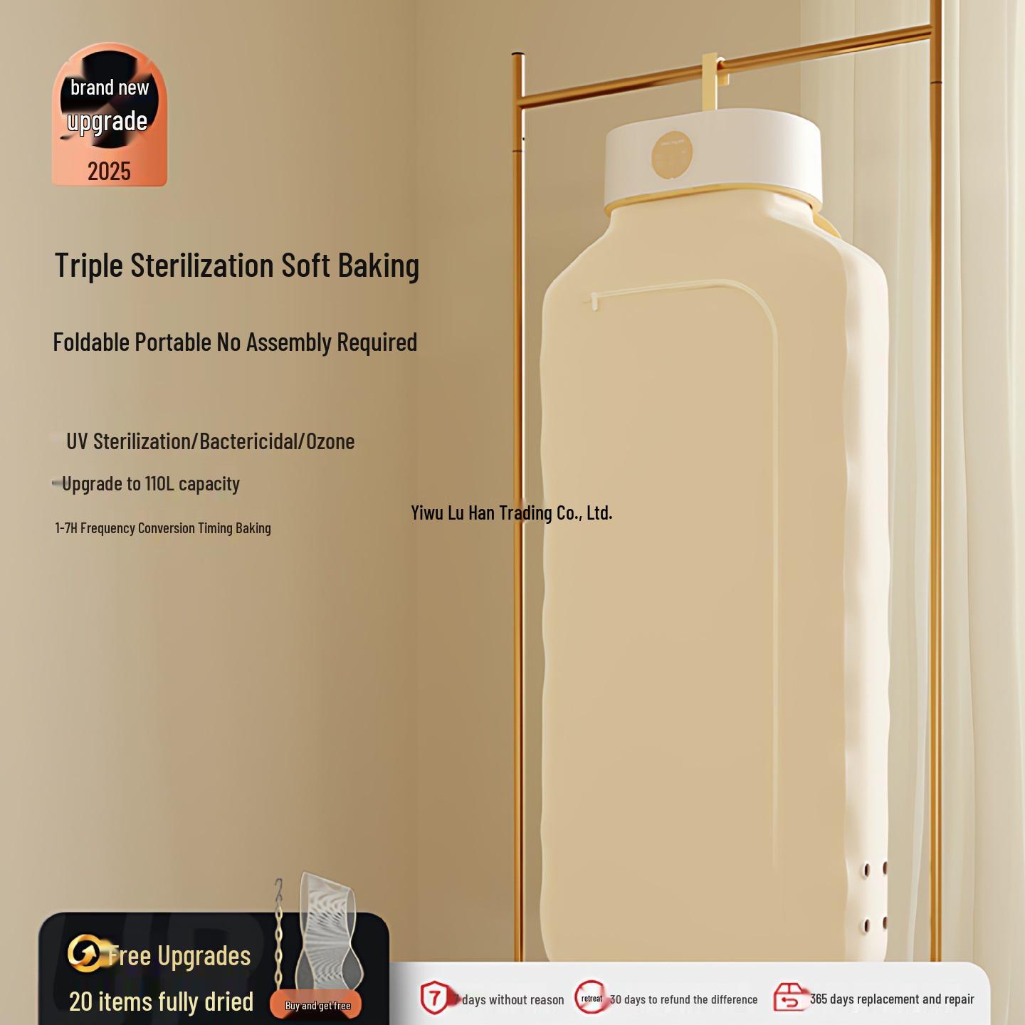 Portable Mini Folding Clothes Dryer: Travel-Friendly and Compact for Dorms 5th Gen Folding Quick Dryer