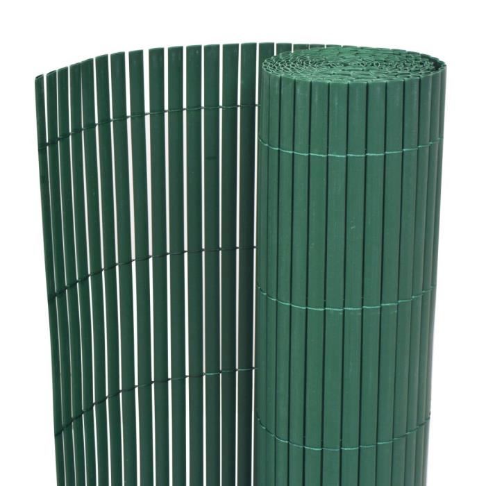VidaXL Clôture de jardin Double face PVC 90 x 500 cm Vert