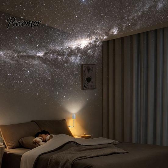Portable Night Light Projector 2-in-1 Star Light, Starry Sky Ambient Lamp with Films, Dual Mode USB Powered Dual-Mode for Bedroom Sleep And Decoration