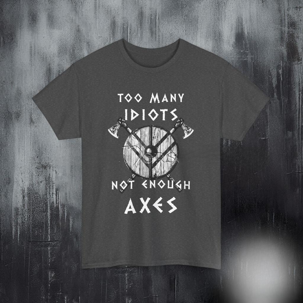 Viking Axe Graphic T Shirt Unisex Women Norse Humor Funny Tee Black Short Sleeve Muscle