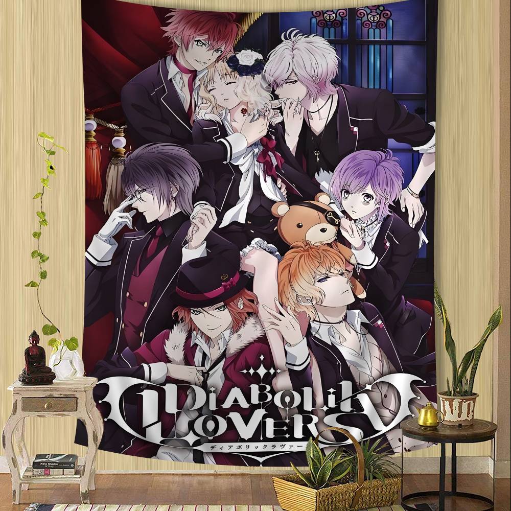 Video Game DDiabolik LLovers Colorful Tapestry Wall Hanging Hanging Tarot Hippie Wall Rugs Dorm Art Home Decor