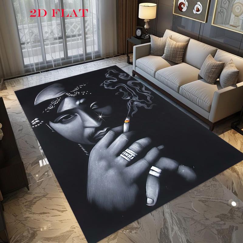 Vintage Hip Hop Portrait Carpet Living Room And Bedroom Mats Suitable For All Seasons Protective Pad Gift Art