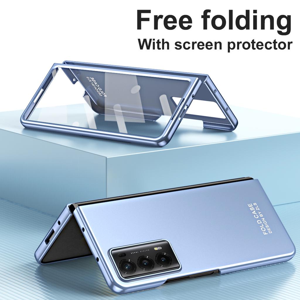 Für Honor Magic V2 5G Harte PC-Telefonhülle Ganzkörper-Stoßschutzhülle mit gehärteter Glasfolie