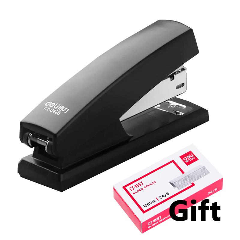 Deli 0425 Heavy Duty Stapler With 1box Staples 20 Sheet Capacity Labor-saving Design Stationery For Office School Supplies