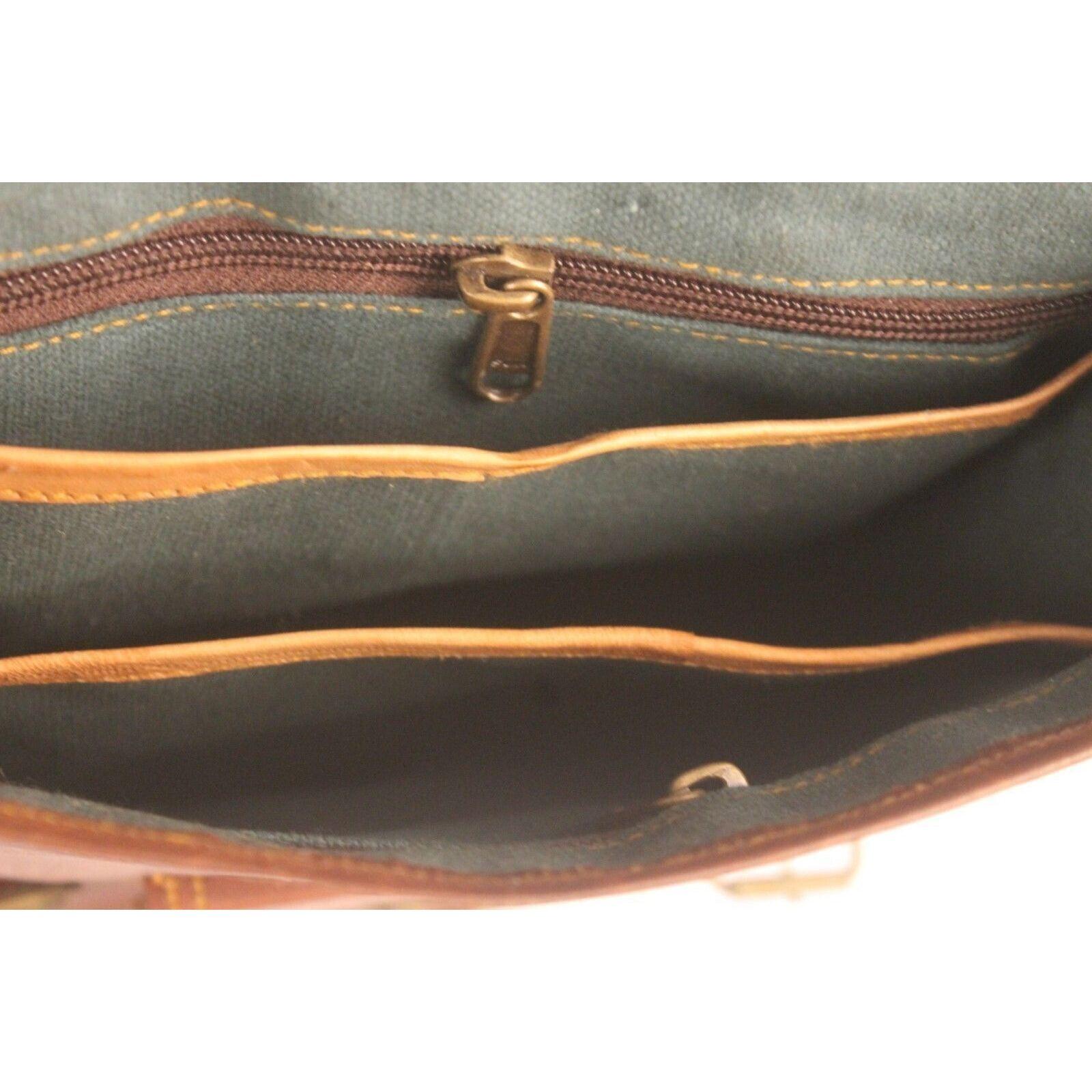 Коричневая винтажная сумка-мессенджер ручной работы для школьной книги из натуральной — фото 4