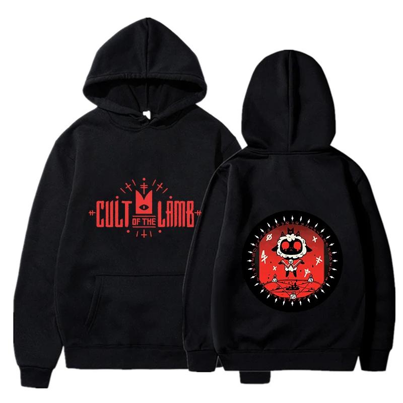 2024 Cult Of The Lamb Weich bedruckte Hoodies Funko Pop Kawaii Sweatshirts Übergroße Persönlichkeit Herren/Damen Pullover Streetwear