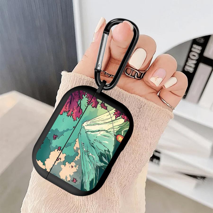 Case For Airpods 1 2 Pro2 Pro3 3 Pro 4 Earphone Cases Cover Japanese Scenery