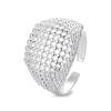 2026 Hollow Ball Ring Women's Geometric Creative Sweet Cool S925 Silver Plated Open Ring Versatile Personality Wide Face Index Finger Ring