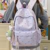 Schoolbag New Small Fresh Schoolbag Female College Student Cute Polka Dot Junior High School Backpack Lightweight Large Capacity Class Backpack