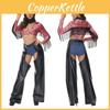 Sexy Tassel Western Denim Cosplay Clothing For Women Halloween Entertainment Cotton Blend Outfit
