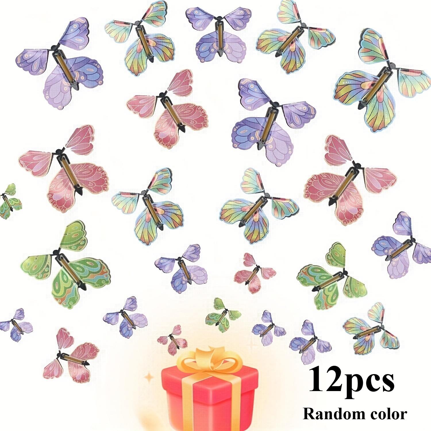 

12/20 шт. Игрушки-бабочки, Карточки с летающими бабочками, Игрушки-сюрпризы, Идеальный подарок на день рождения, Призы для класса (Случайный цвет)