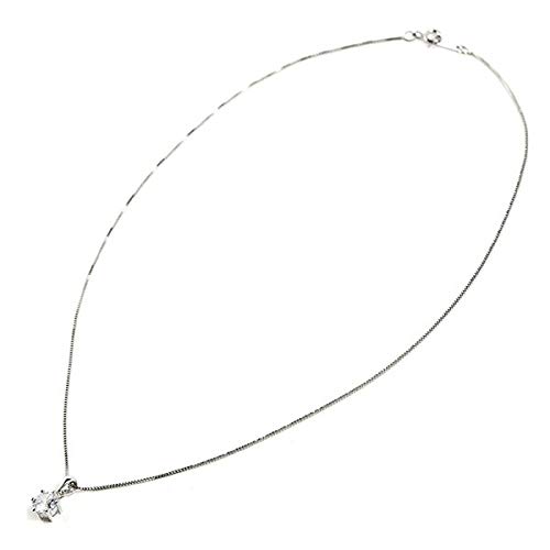 Shop Necklace Silver 925 CZ Diamond 6 Claws Silver925 Platinum Coating Italian Chain SV04 45cm [Jewelry M] Men's B.R