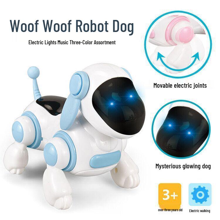 Interactive Electric Dog Toy: Lights, Music, Barking & Walking - Early Education & Crawling Guide for Ages 1-3