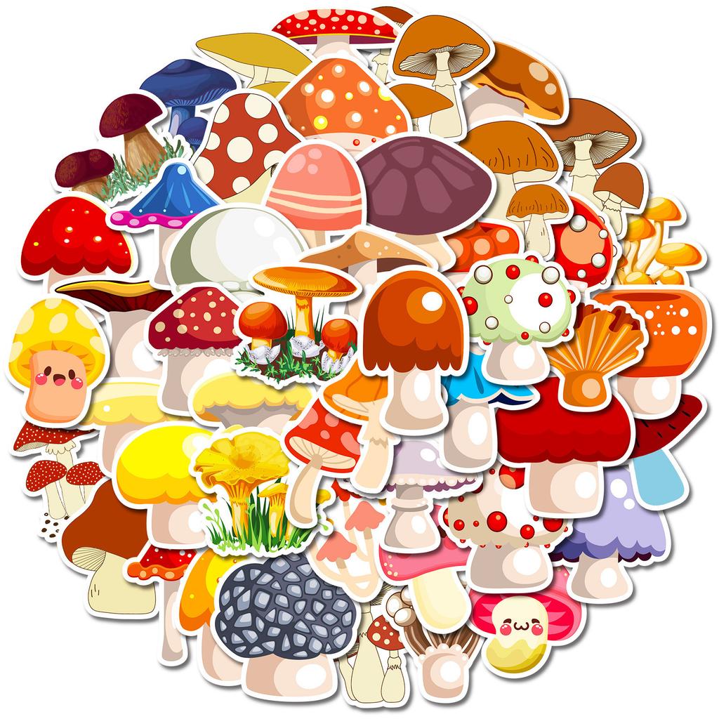 50 Cute Mushroom Graffiti Stickers New Style Graffiti DIY Suitcase Motorcycle