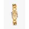 Michael Kors Orologio da polso con catena in acetato e placcatura oro, con lucchetto Pavé MK4809
