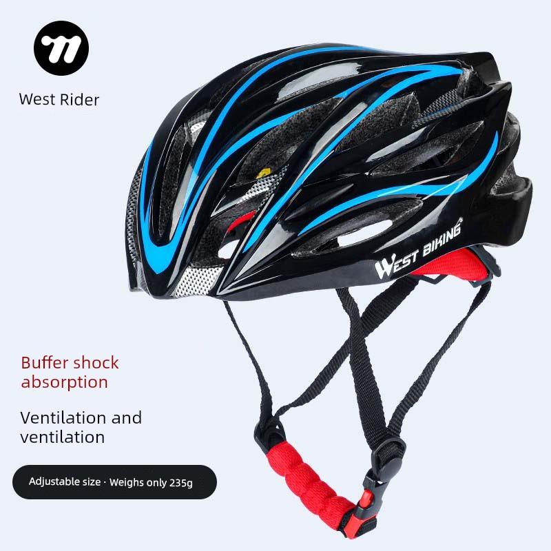 West Rider Bicycle Breaking Wind Helmet Integrated Molding Mountain Highway Vehicle Safety Helmet Ventilation Cap Cycling Fixture