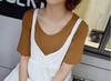 Elegant Curved Pipe Necklace - Short European & American Style Clavicle Chain for Women