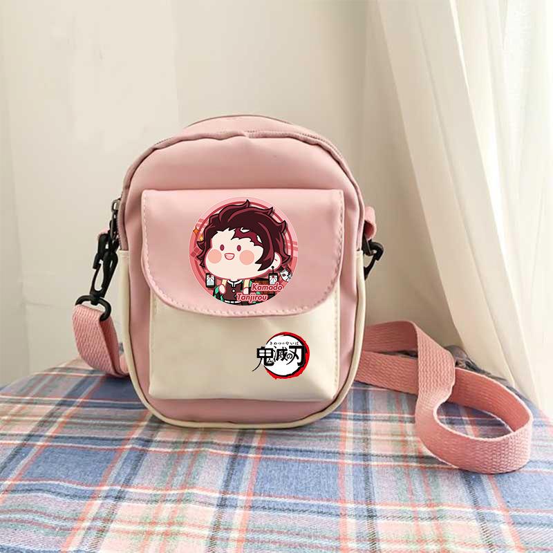 

Japan cartoon comics Demon Slayer casual crossbody bag color-blocked coin purse phone case 7566