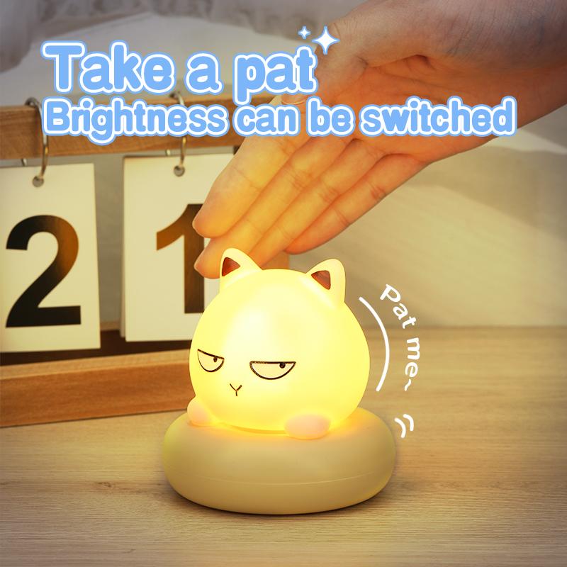 

Cute Shape Silicone Touch Night Lamp Bedside Lamp Bedroom Decoration LED Light Home Decor Yellow
