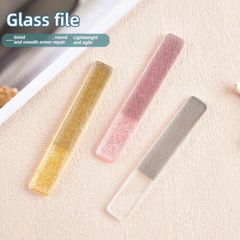 Crystal Nail Shiner Nano Glass Nail File Transparent Crystal Nail Polish Rubbing Strip Polishing Tool For Nail Art And Pedicures