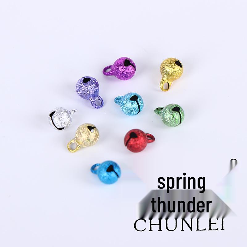 

6mm Frosted Wrinkled Colorful Copper Bell for Christmas Decoration & Pet Collar DIY Accessories.