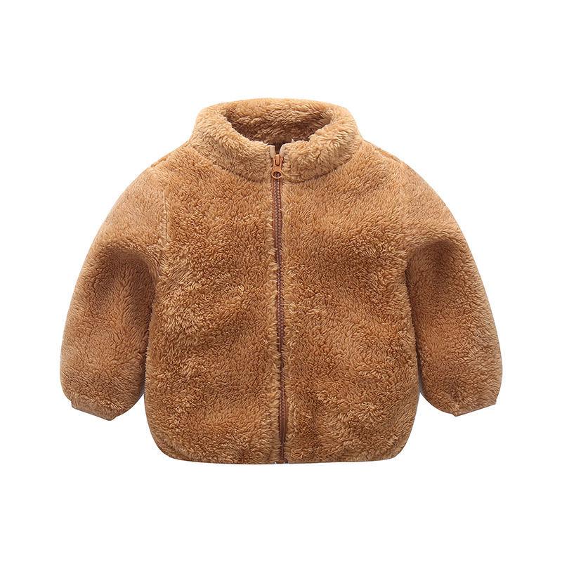 Children's Plush Spring/Autumn Coat for Boys and Girls - Warm, Double-Sided Fleece Outerwear