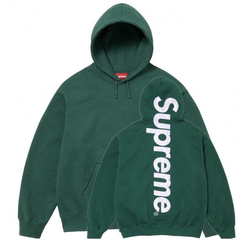25SS Supreme Trendige Marke Kapuzenpullover mit Fleecefutter und großem Logo