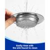 1/3/5 PCS Stainless Steel Sink Strainer Universal Fit Drain Basket Rust-Proof Food Catcher for Fast Drainage Easy Clean